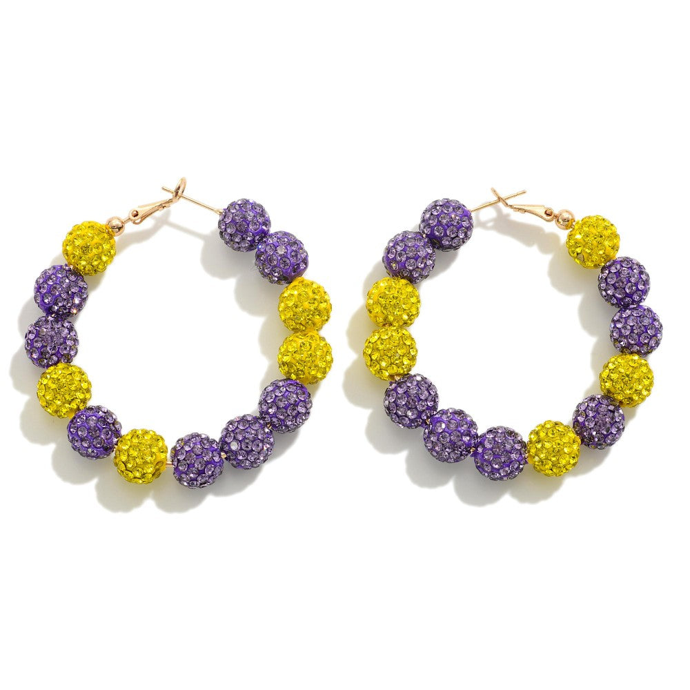Beaded Sparkly Hoops