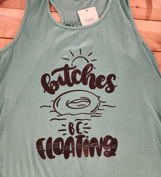 Bitches Be Floating Simple Tank