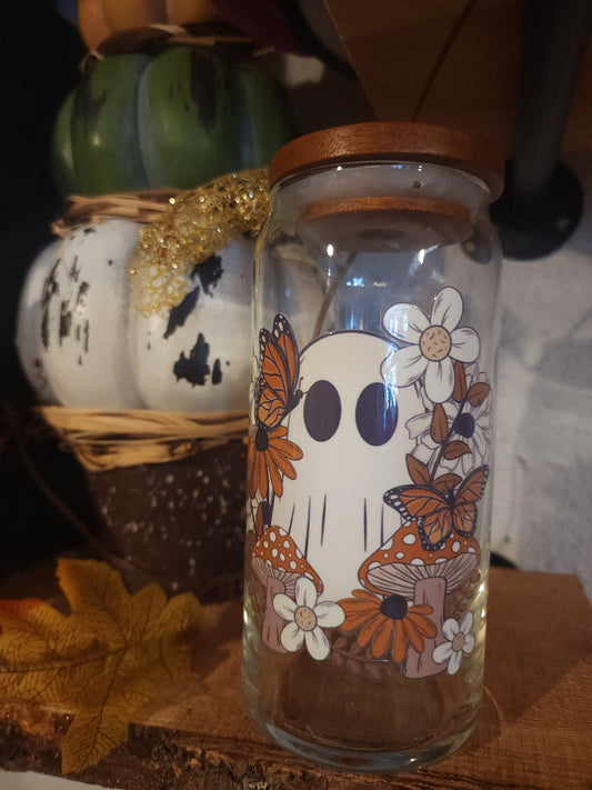 Autumn Ghostie Glass