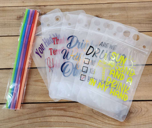 6 pc. Adult Drinking Pouches